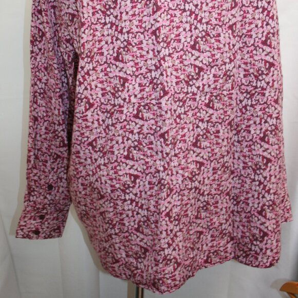Calvin Klein Jeans womens Abstract button up shirt Size Large - Picture 6 of 6